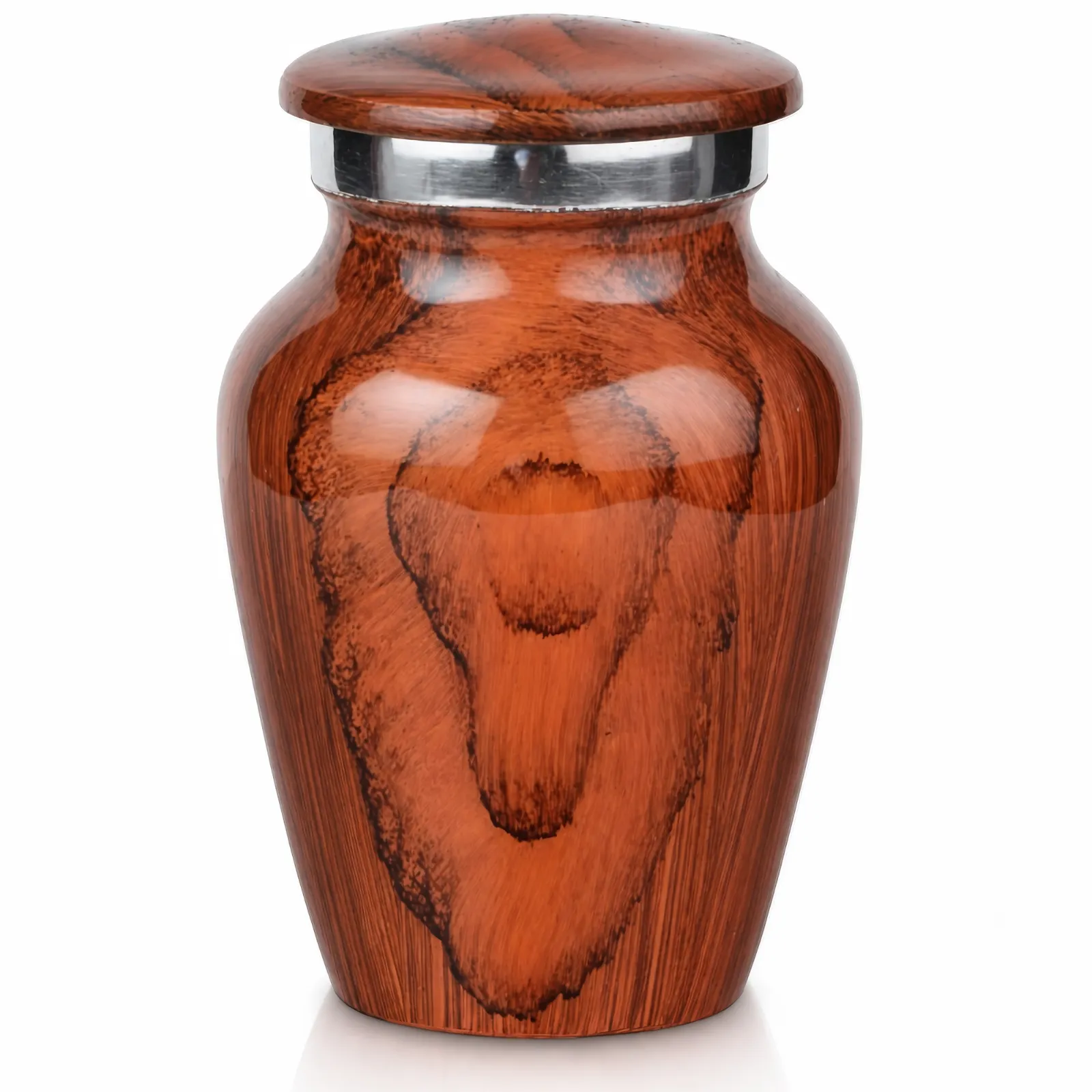 Wood-Grain Keepsake Cremation Urn