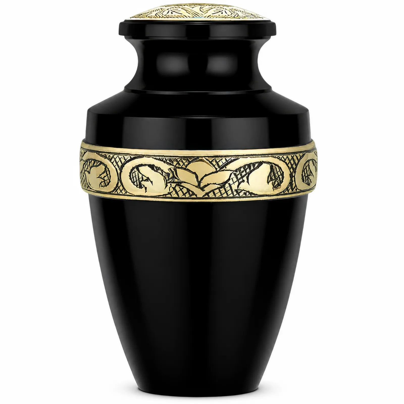 Black Grecian Alloy Cremation Urn