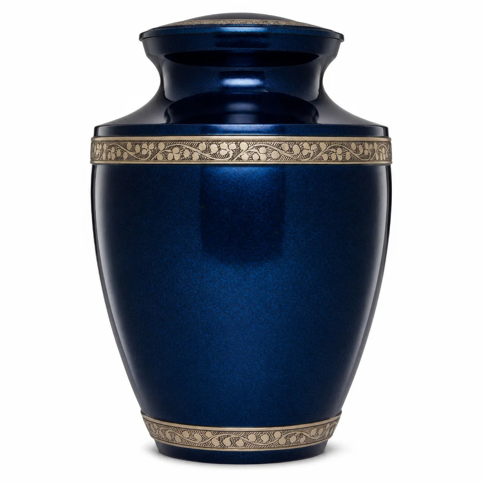 Royal Blue & Gold Alloy Cremation Urn