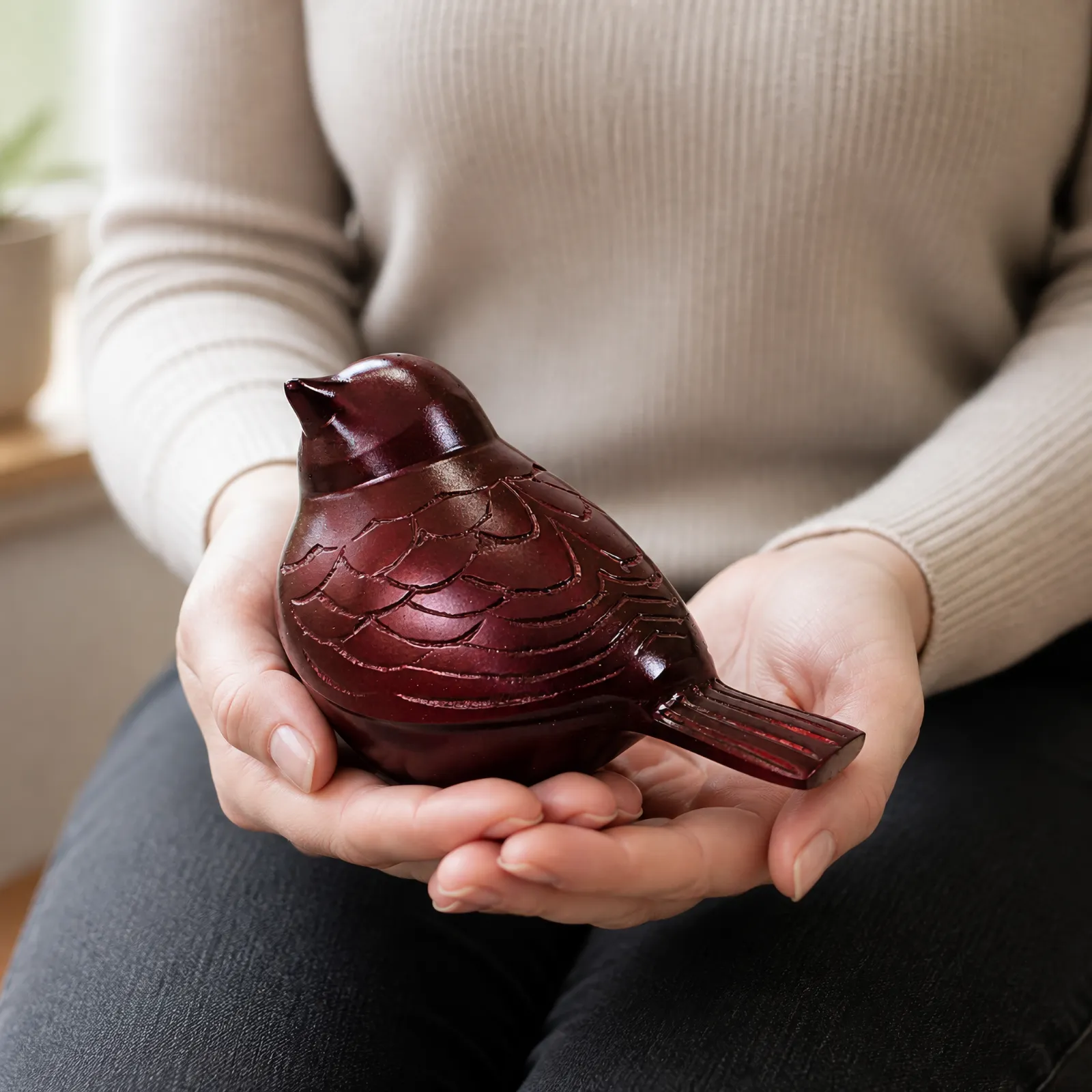 Crimson Bird Keepsake Cremation Urn wholesale cremation urn — photo 5
