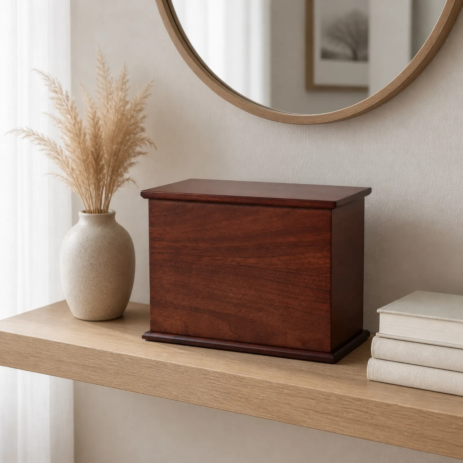 Classic Mahogany Solid Wood Cremation Urn wholesale cremation urn — photo 3