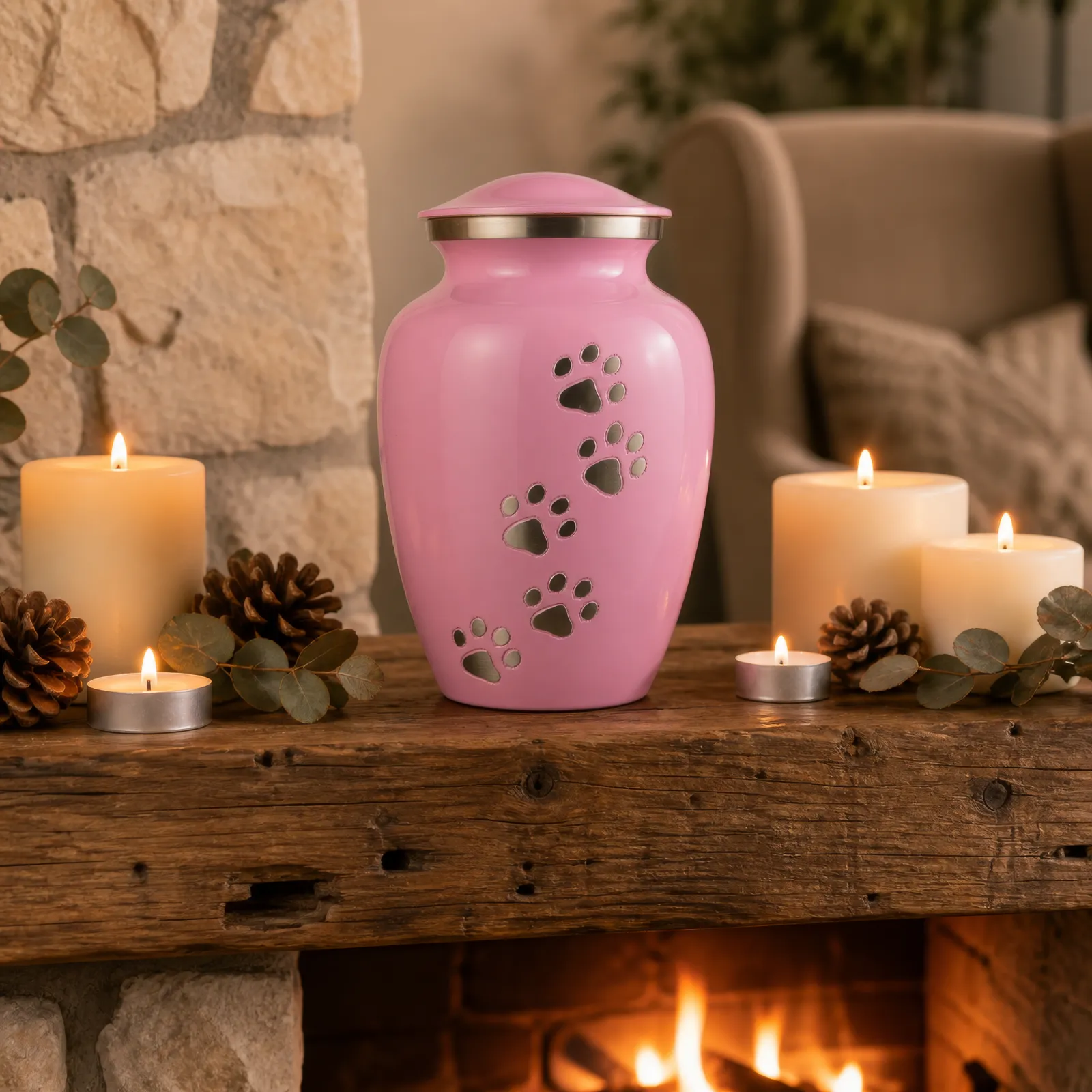 Pink Paw Print Pet Cremation Urn wholesale cremation urn — photo 4