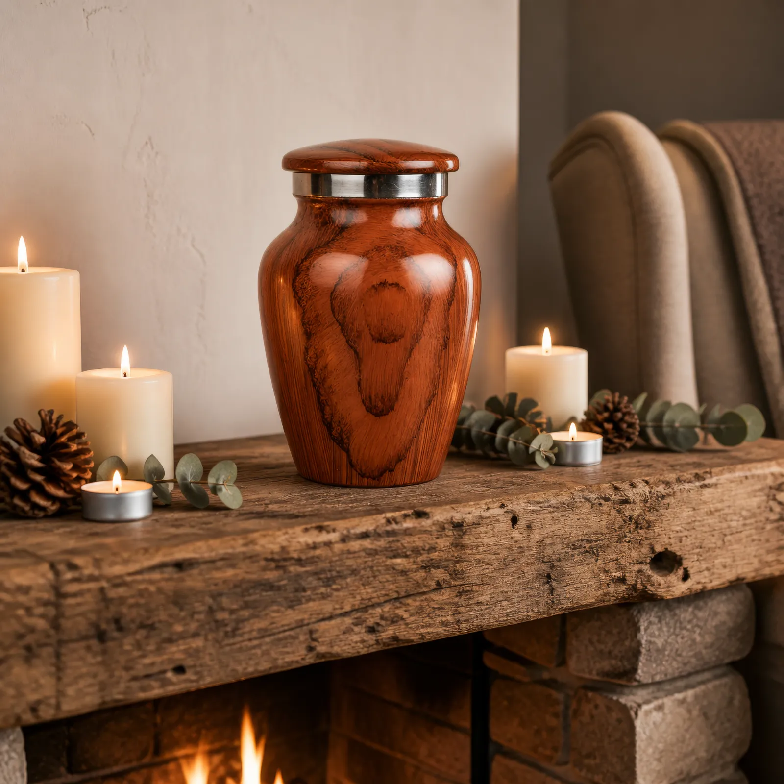 Wood-Grain Keepsake Cremation Urn wholesale cremation urn — photo 4