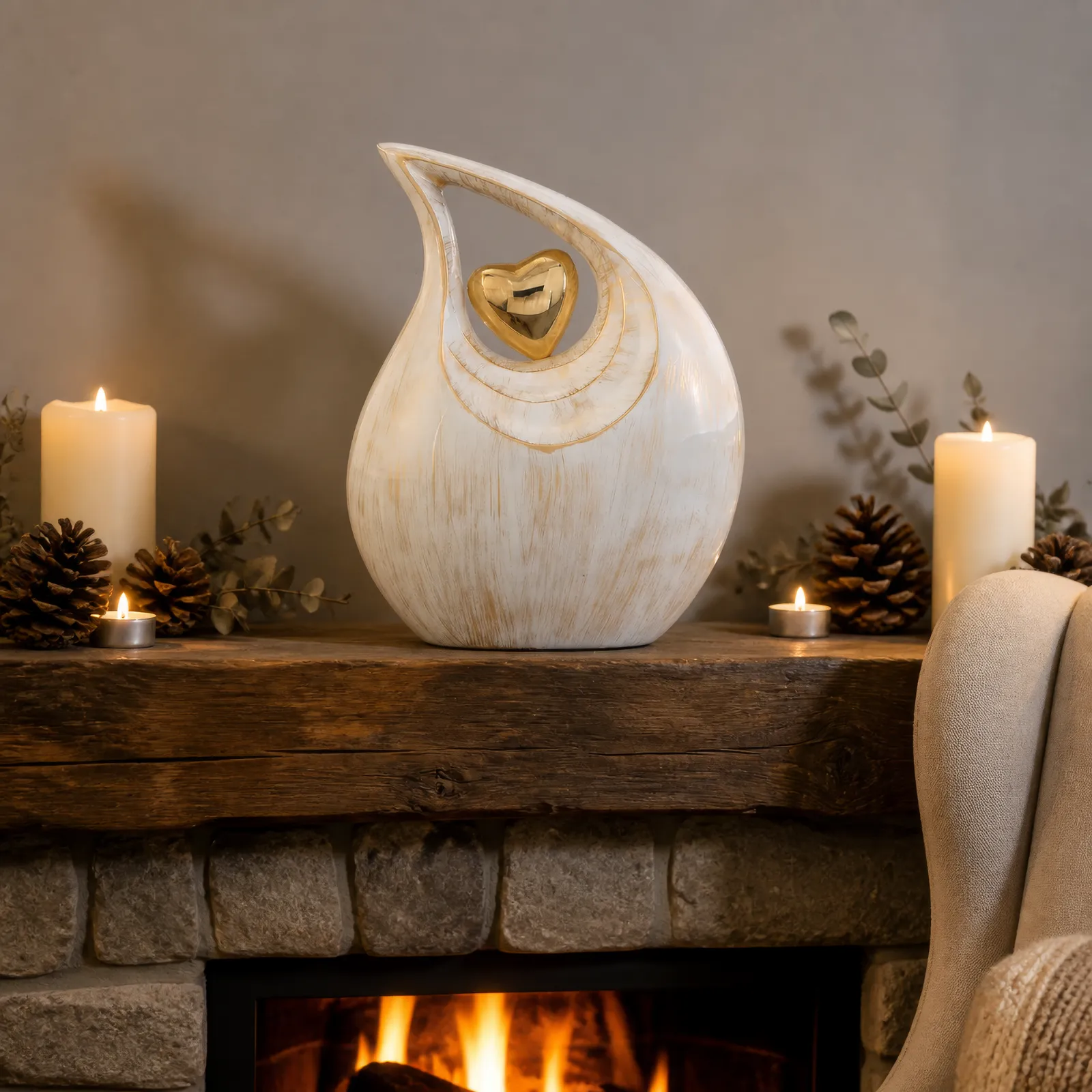 Teardrop Heart Alloy Cremation Urn wholesale cremation urn — photo 4