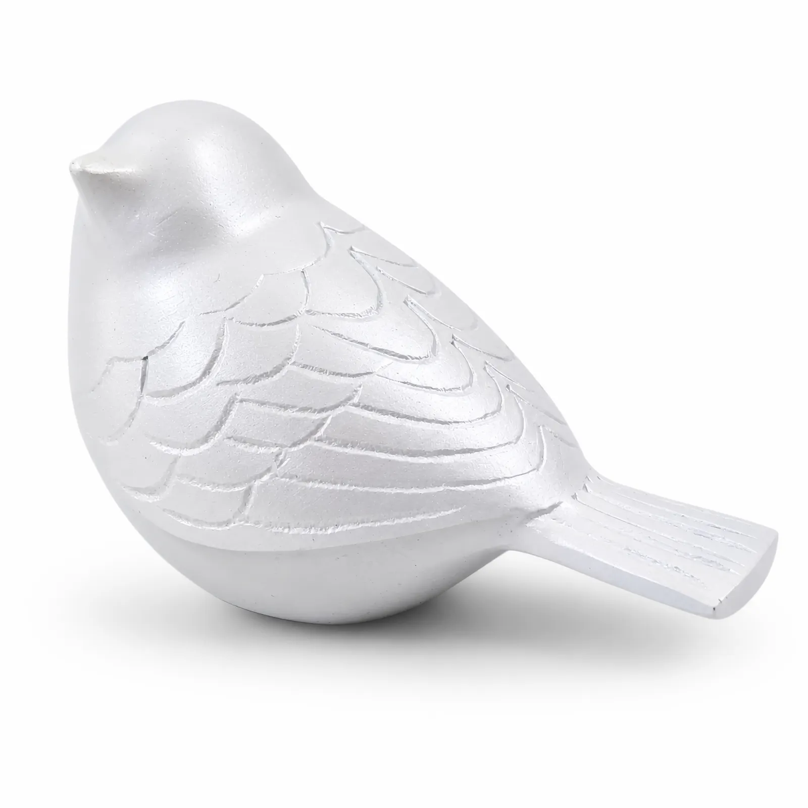Pearl White Bird Keepsake Cremation Urn