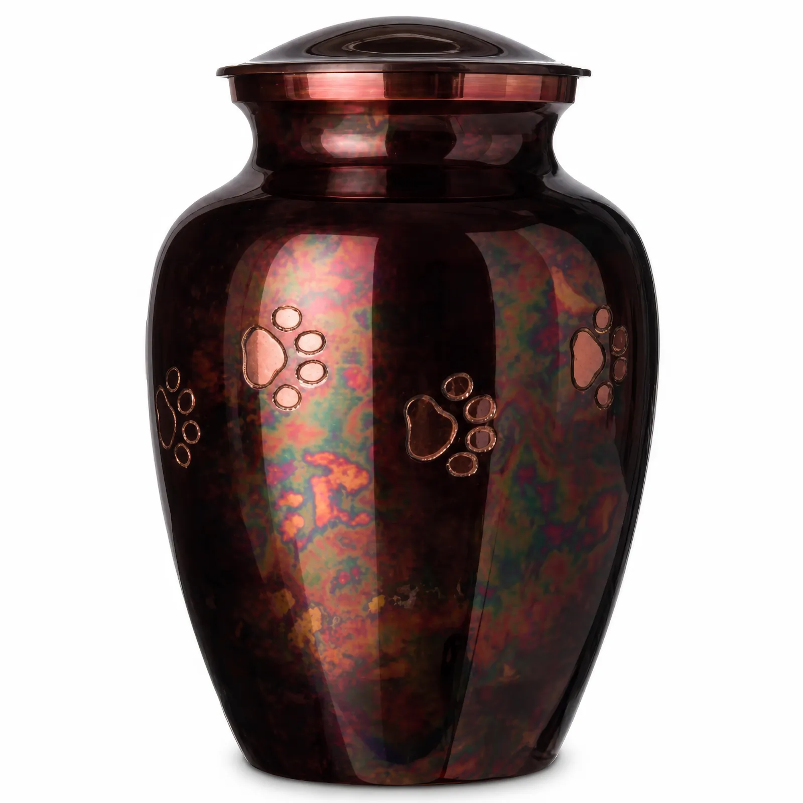 Raku Paw Print Pet Cremation Urn